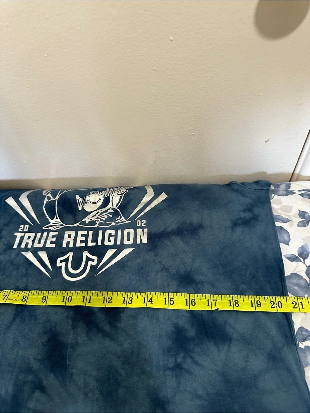 True Religion Navy Tie-Dye Graphic Crewneck Tee